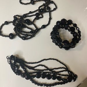 Black beaded jewelry